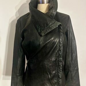 Bod and Christensen Black Leather Jacket for Women